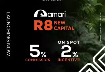 شقق للبيع في العاصمة الادارية امام الحي الدبلوماسي 120 متر باقل سعر للمتر في R8