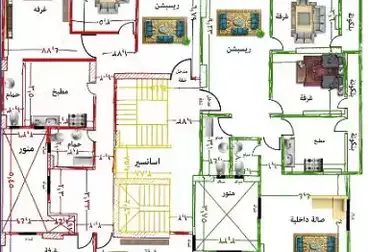 شقه للبيع ببرج حديث بحي مقبل