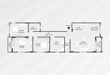 Apartments For sale - 3 rooms - floor 2