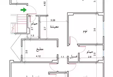 شقق للبيع - 3 غرف - بالدور 1