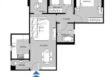 undefined undefined - 2 rooms - floor 7