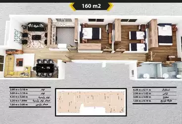 Apartments For sale - 3 rooms - floor 1
