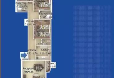 Apartments For sale - 3 rooms - floor 1