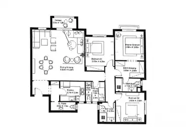 Apartments For sale - 3 rooms - floor 2