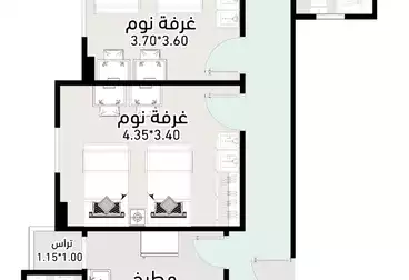 Apartments For sale - 3 rooms - floor 2