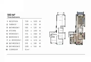 undefined undefined - 3 rooms - floor 1