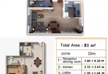Apartments For sale - 1 rooms - floor 2