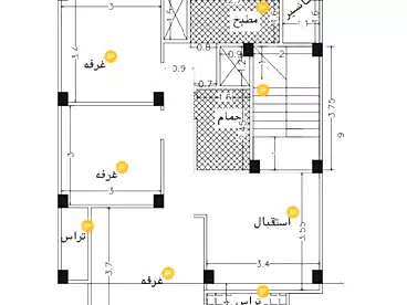 عقارات للبيع - 2 غرف - بالدور 2