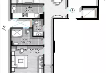 undefined undefined - 2 rooms - floor 8