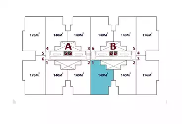 Apartments For sale - 3 rooms - floor 12