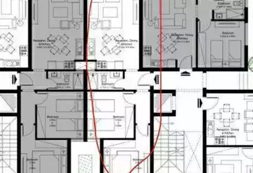 undefined undefined - 2 غرف - بالدور 1