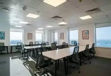 إداري للإيجار - 10 غرف - بالدور 10