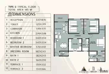 Apartments For sale - 3 rooms - floor 3
