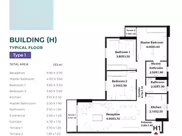 Apartments For sale - 3 rooms - floor 12