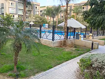 Apartment with Garden For rent in Galleria Moon Valley Compound - Arabia, Compounds in New Cairo, 150 sqm