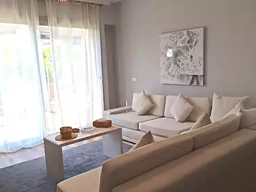 Studio with garden For rent in The Village Compound - Palm Hills, Compounds in New Cairo, 135 sqm