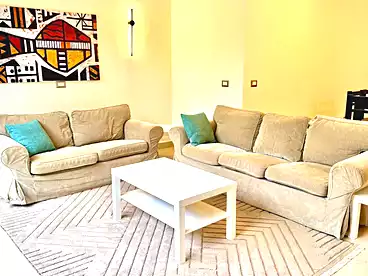 Studio with garden For rent in Village Gate Compound - Palm Hills, Compounds in New Cairo, 90 sqm