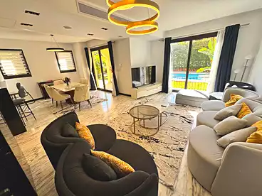 Duplex with Garden For sale in Trio Gardens Compound - M Squared, Compounds in New Cairo, 262 sqm
