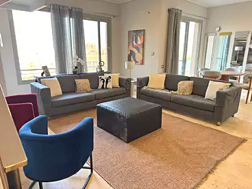 Penthouse For rent in Village Gate Compound - Palm Hills, Compounds in New Cairo, 210 sqm