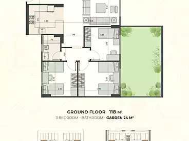 Apartments For sale in Eighth Neighborhood, Zahraa El Maadi, 118 sqm