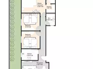 Apartment with Garden For sale in South Suez Road - El Hay El Takmely, Bait El Watan, 97 sqm