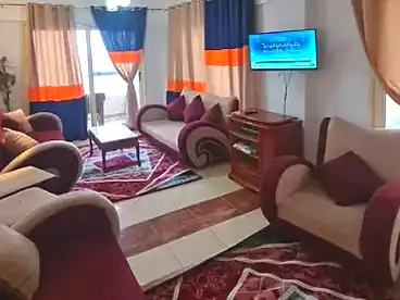 Furnished Apartment For rent in El Gaish Rd, El Mandara, 120 sqm
