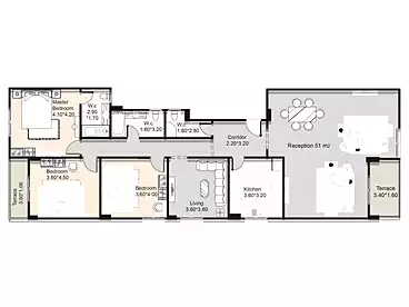 Properties For sale in Fourth Neighborhood, Bait El Watan, 240 sqm