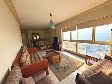 Furnished Apartment For rent in Saba Basha, Alexandria, 160 sqm
